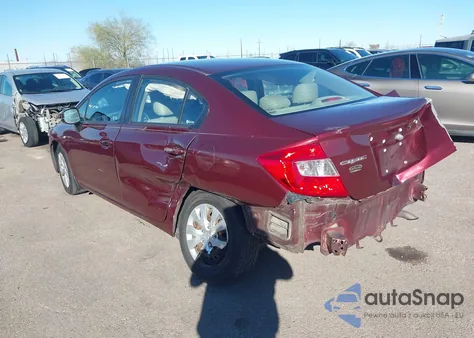 2012 Honda Civic Lx z USA, uszkodzony, nr VIN 2HGFB2F58CH504722